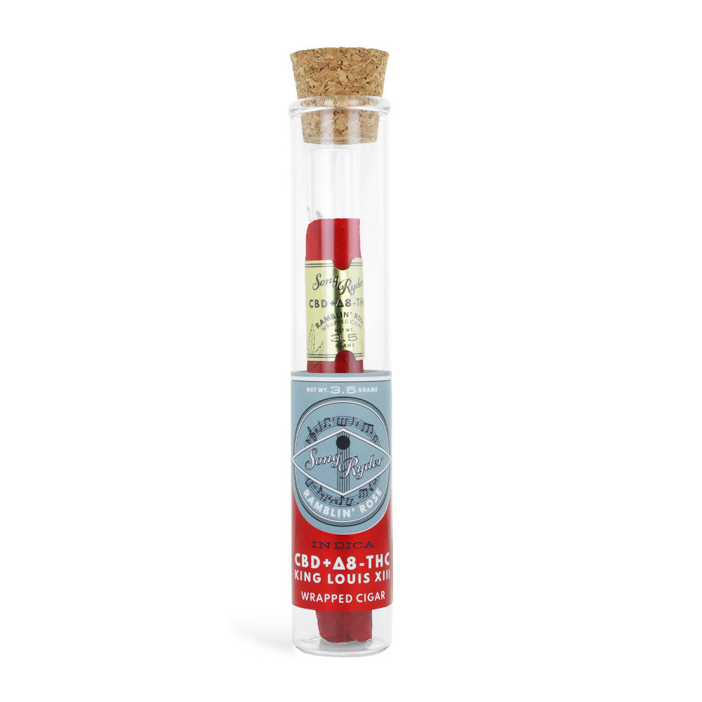 Song Ryder Ramblin' Wrapped Cigars in rose-wrapped. King Louis XIII Strain. 