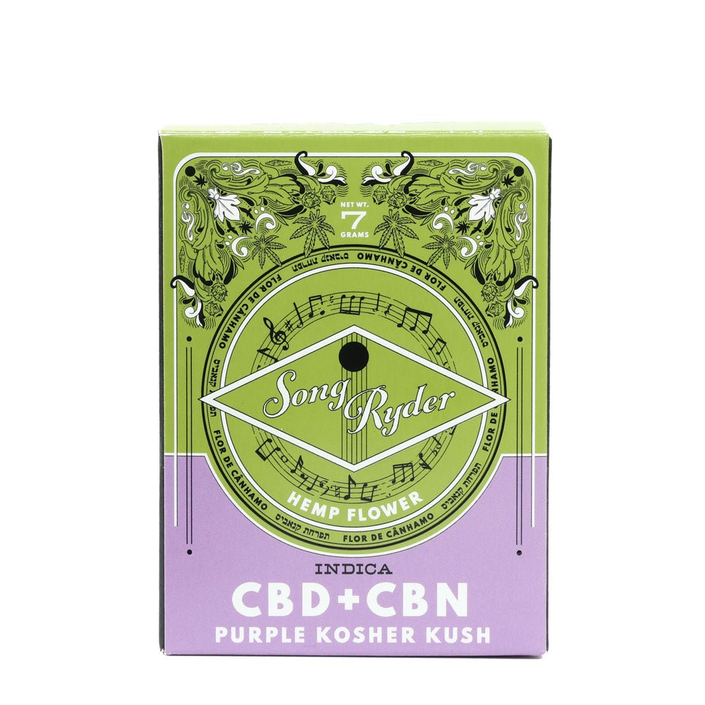 CBD+CBN Hemp Flower Purple Kosher Kush, 7g - Song Ryder