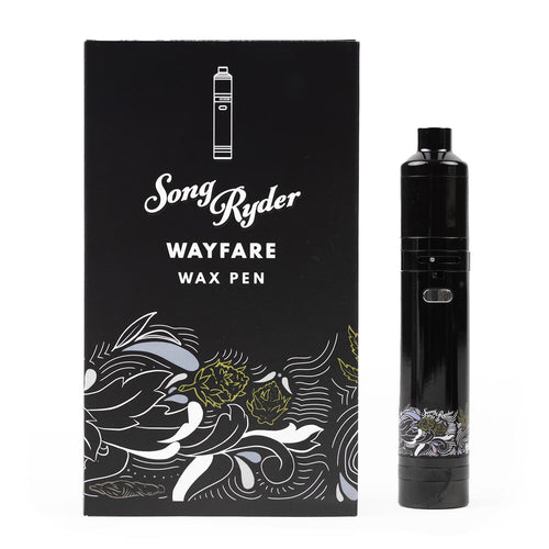 Song Ryder Wayfare Wax Pen. Each package includes: a micro-USB charger, 1 replacement quartz coil, a dab tool, a carrying lanyard, and detailed instruction manual.