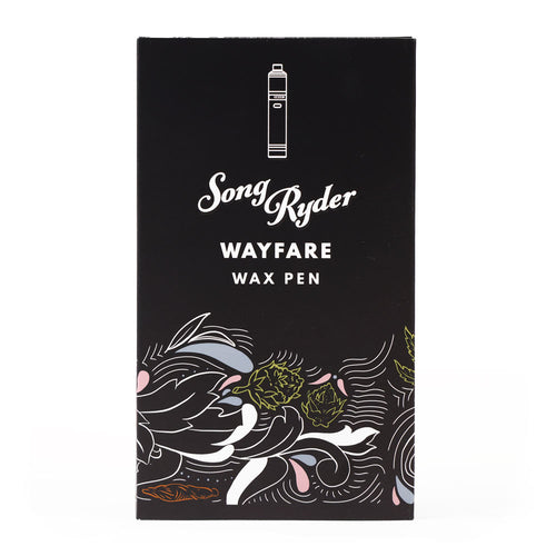Song Ryder Wayfare Wax Pen. Each package includes: a micro-USB charger, 1 replacement quartz coil, a dab tool, a carrying lanyard, and detailed instruction manual.